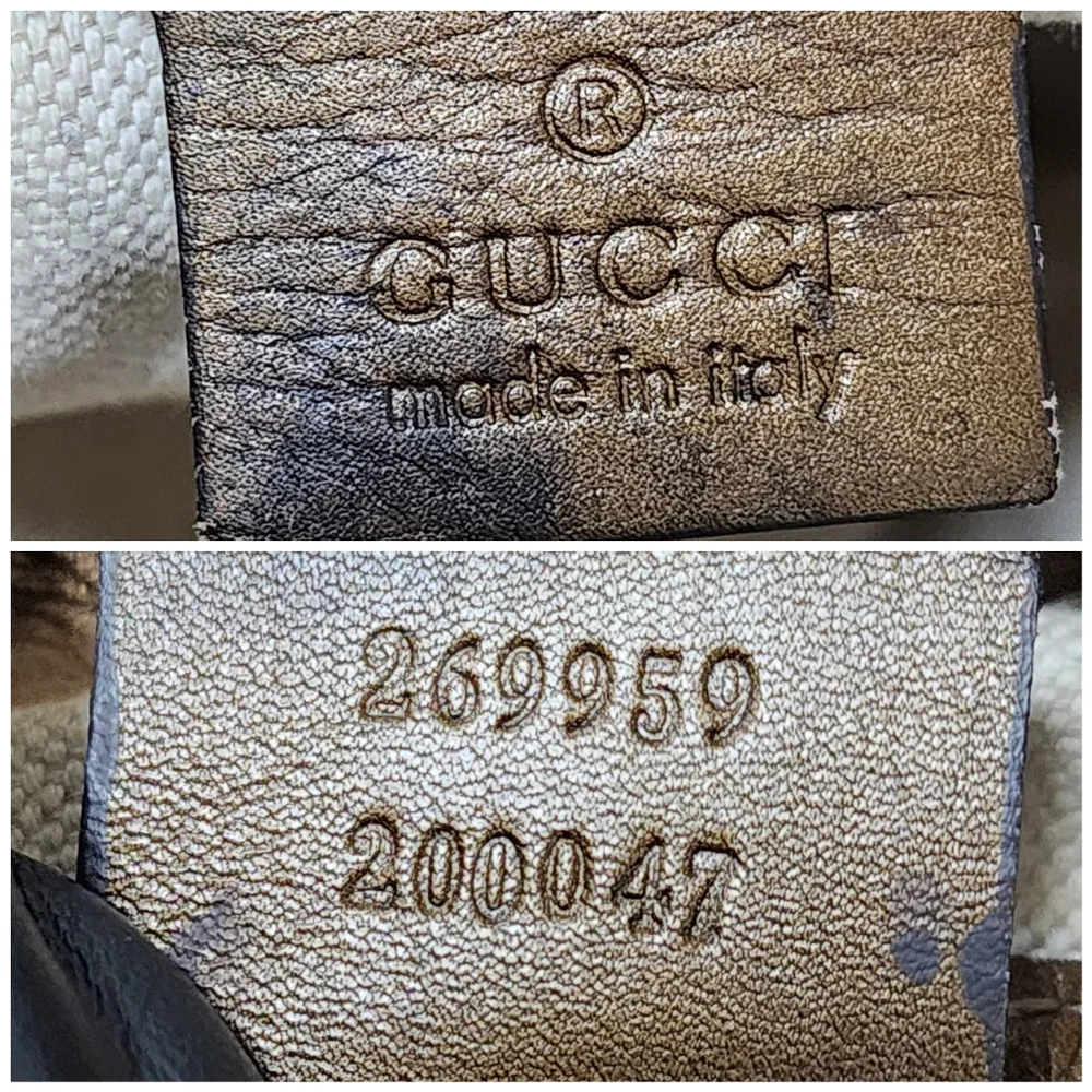 Gucci GG Canvas Heart Bit Hobo Bag Brown
